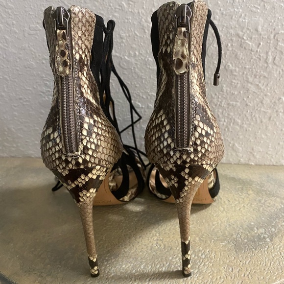 Birman Loretta Python & Suede Cutout Sandal Size 40 main image 0